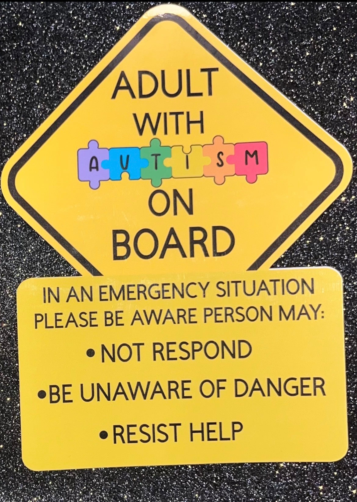 Adult With Autism Waterproof Sticker