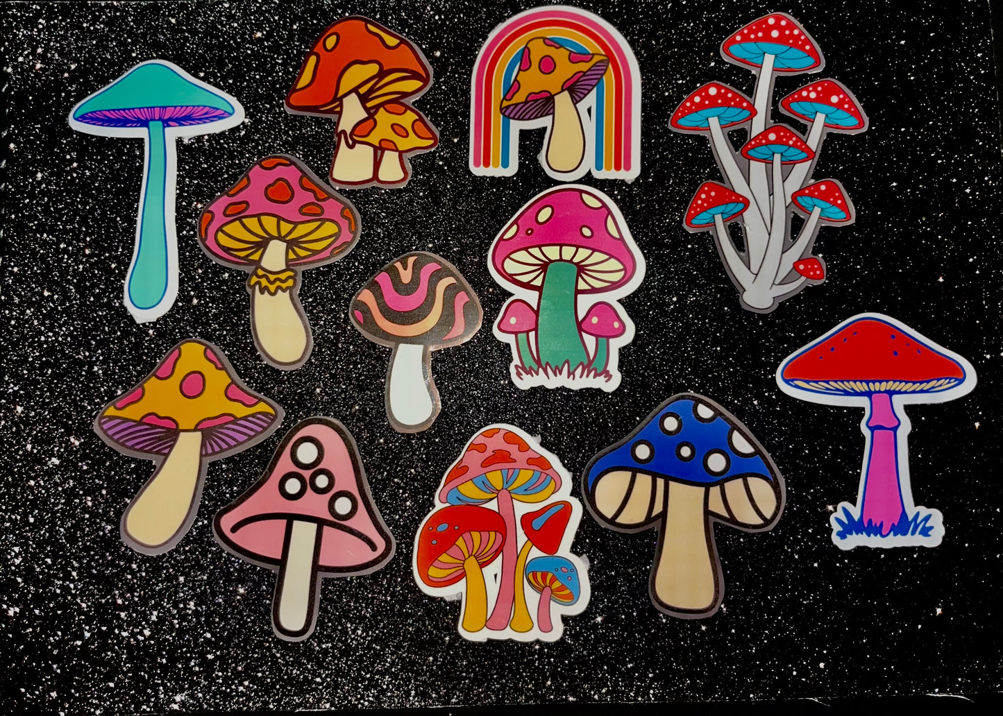 12pc Mushies Waterproof Sticker Bomb