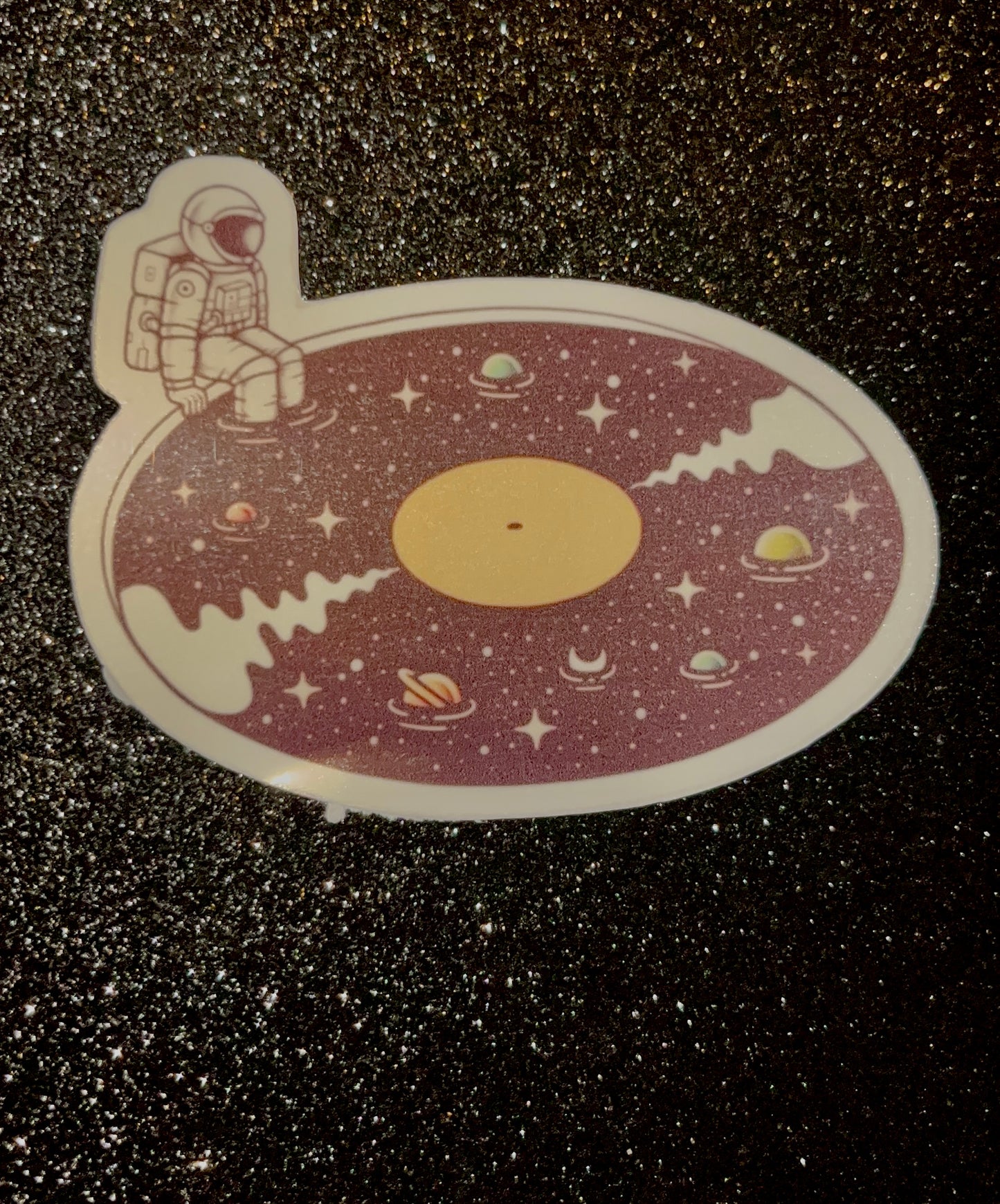 Astronaut on a Vinyl Waterproof Sticker