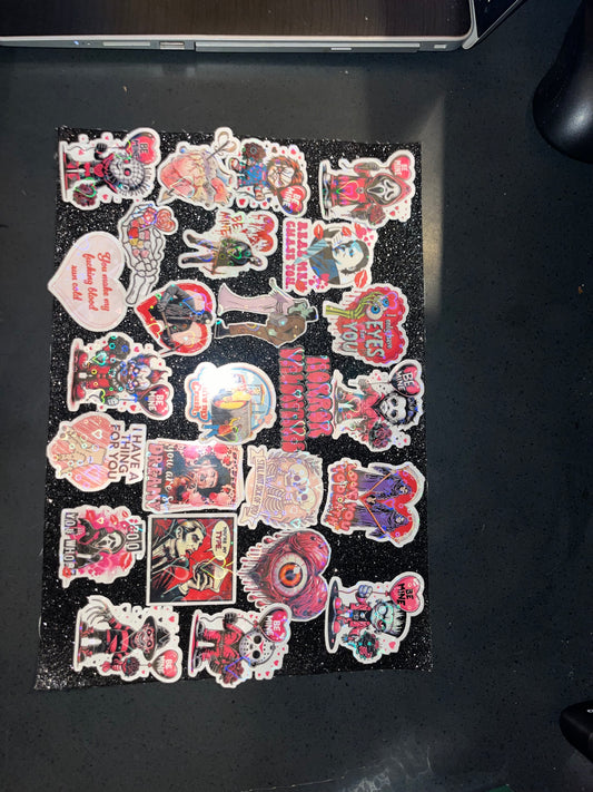Horror Valentine 24pc Sticker Bomb