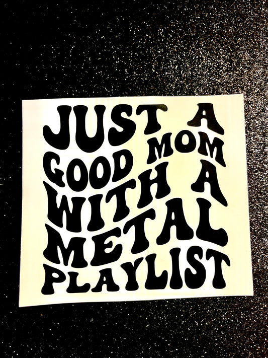 Metal Mom Waterproof Decal