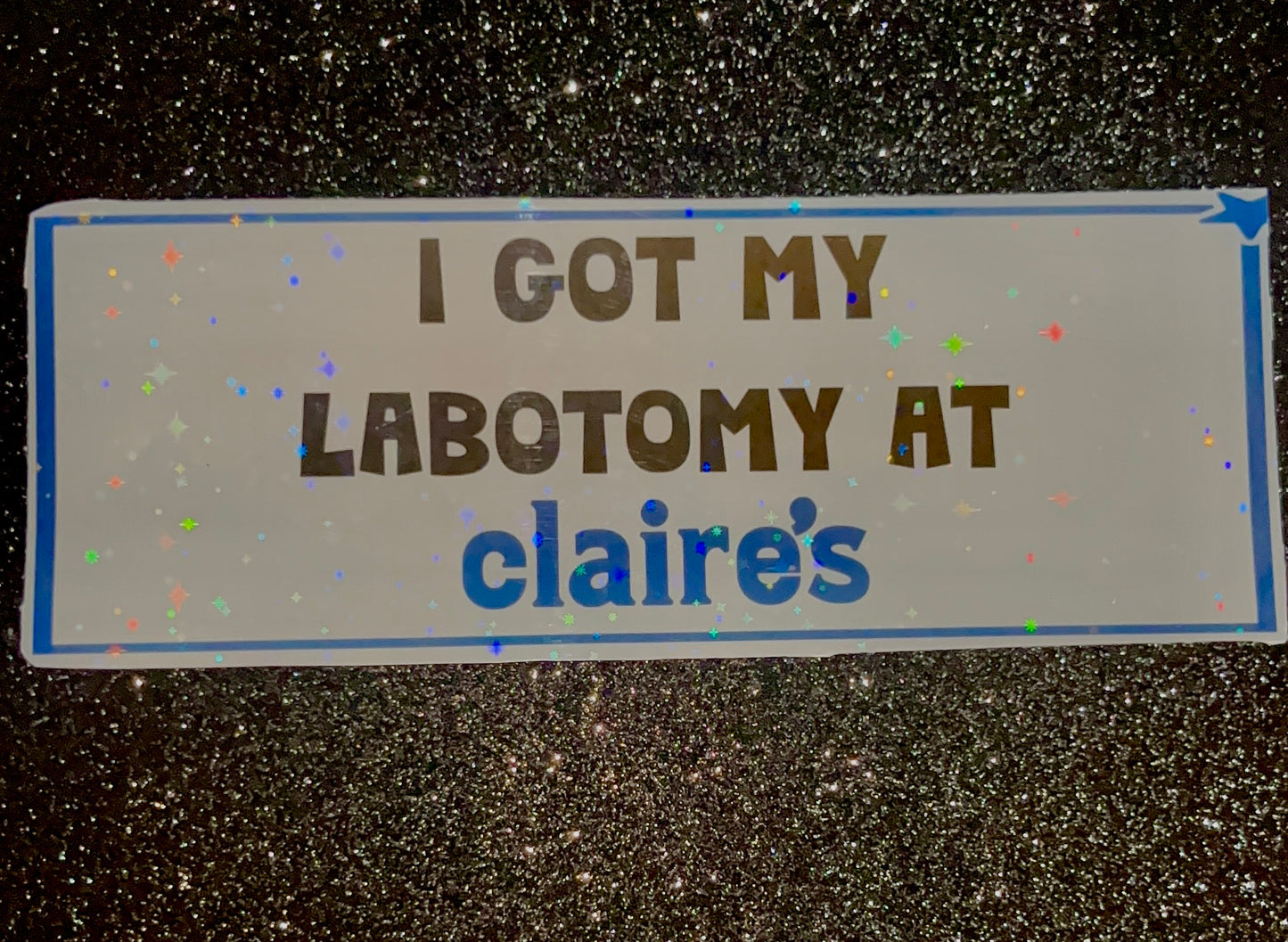 Lobotomy... Holographic Waterproof Bumper Sticker