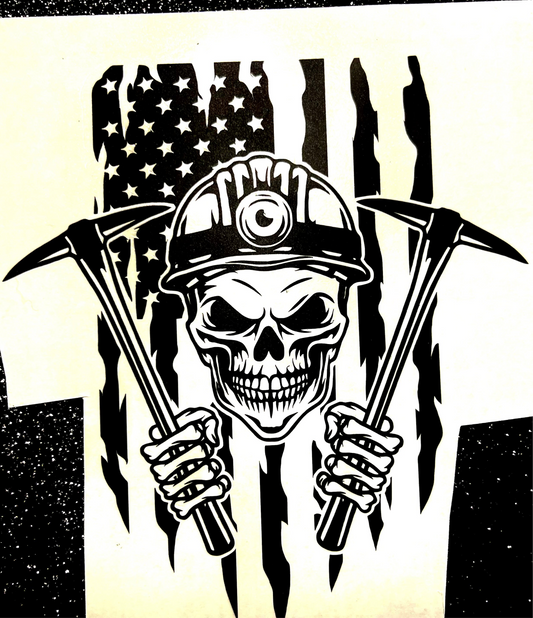 Blue Collar American Waterproof Decal