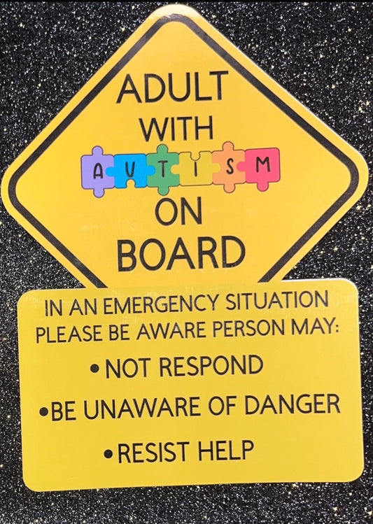 Adult With Autism Waterproof Sticker