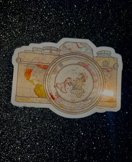 Map Camera Waterproof Sticker