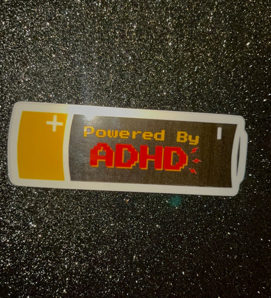 ADHD Battery Waterproof Sticker