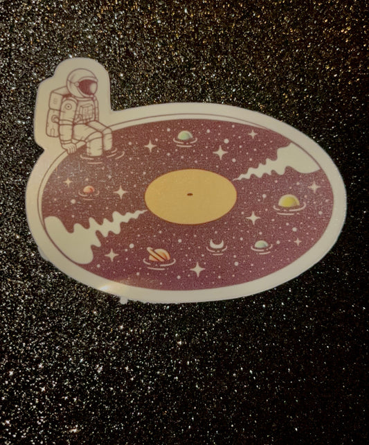 Astronaut on a Vinyl Waterproof Sticker