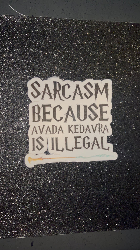 Harry Potter Sarcasm Waterproof Sticker