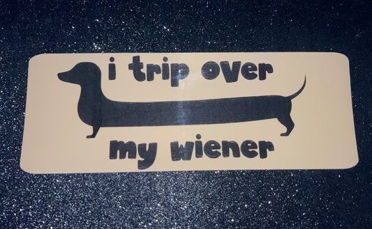 I trip over... Waterproof Bumper Sticker