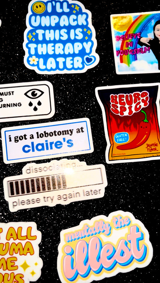 12pc Neuro Spicy Waterproof Sticker Bomb