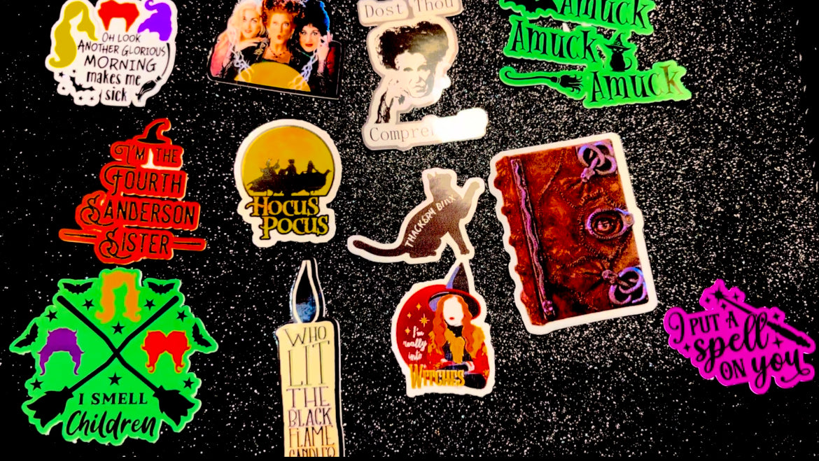 12pc Hocus Pocus Waterproof Sticker Bomb