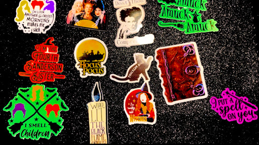 12pc Hocus Pocus Waterproof Sticker Bomb